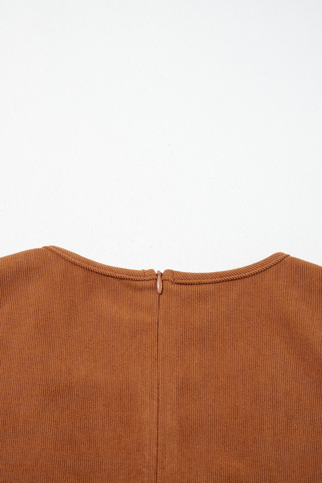 Solid Tie V-Neck Sleeveless Corduroy Romper