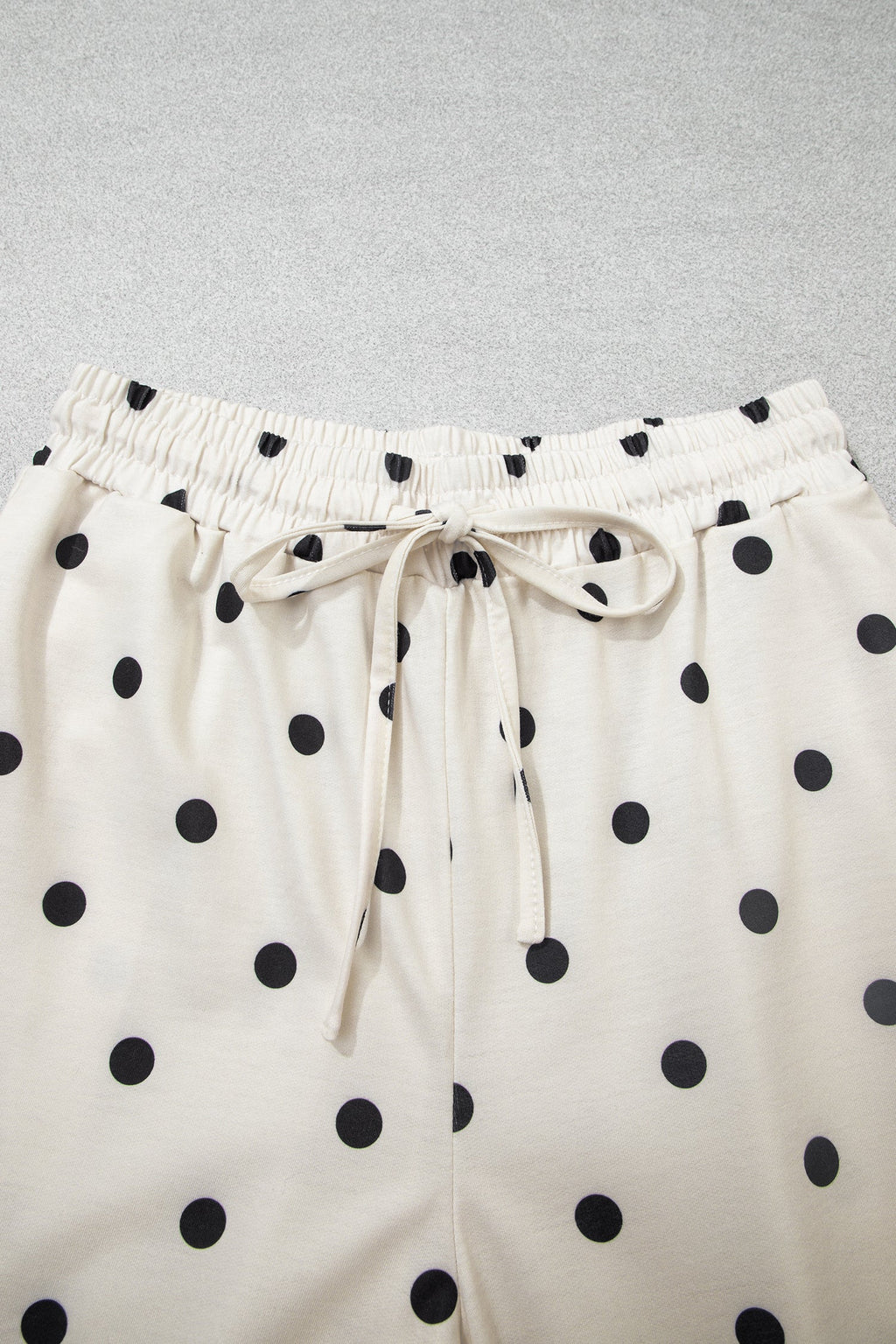 Polka Dot 3/4 Sleeve Top & Elastic Waist Pants Set