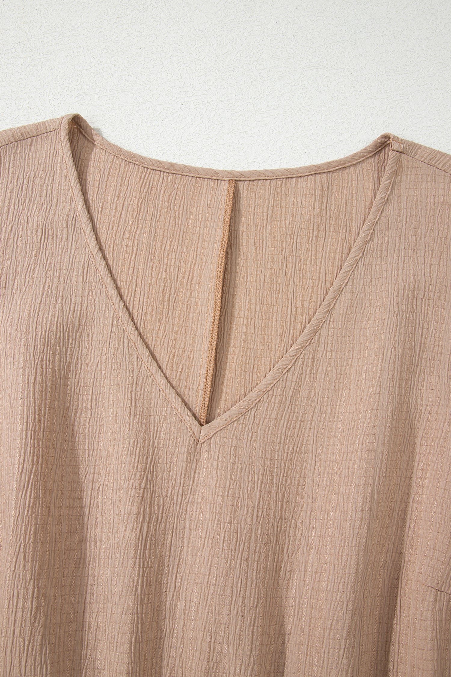Plus Size Textured Ruffle Short Sleeve Dress