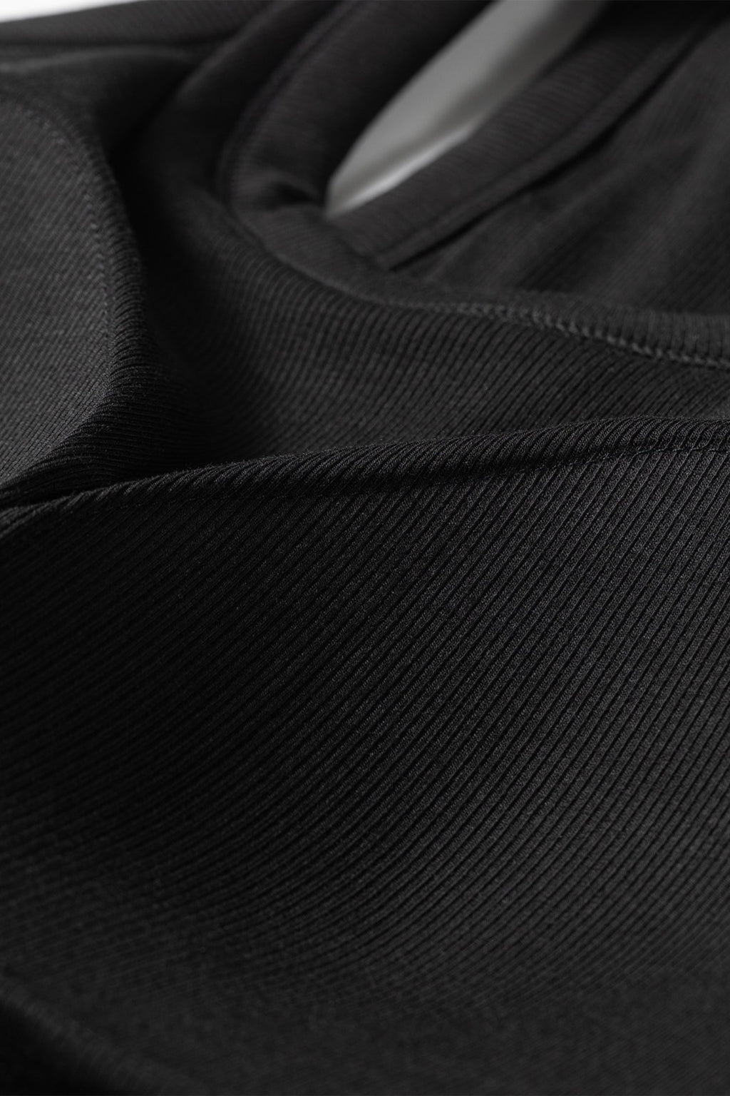 Solid Ribbed Knit Padded Tank Top