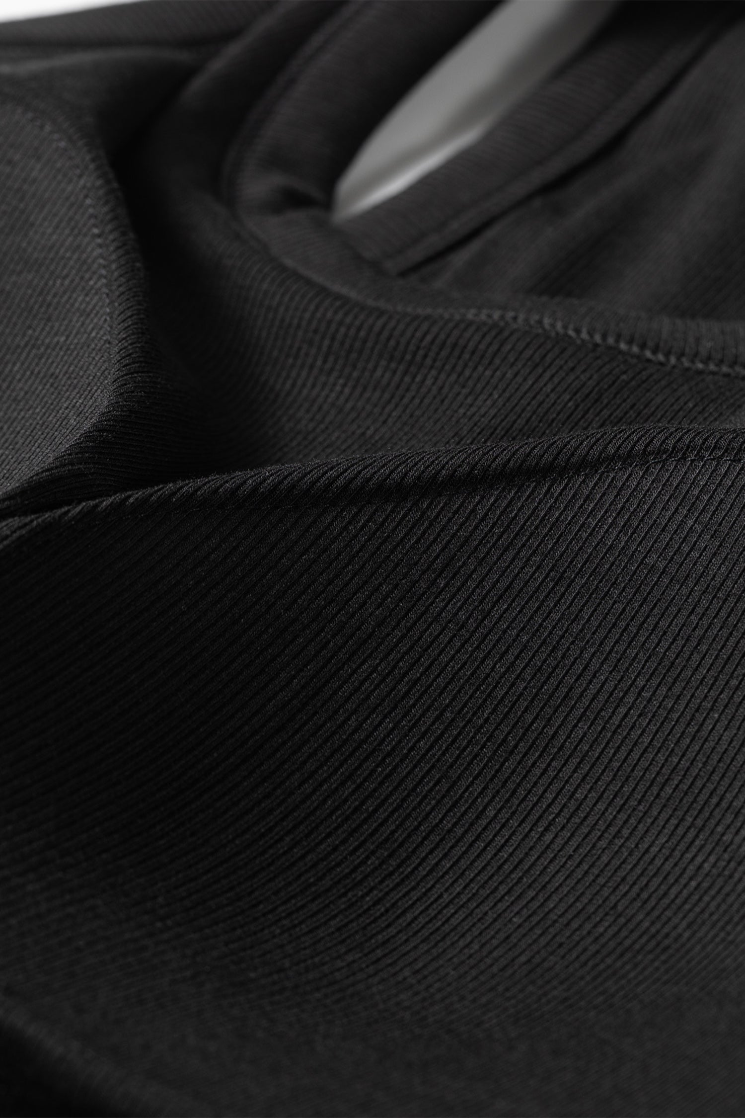 Solid Ribbed Knit Padded Tank Top
