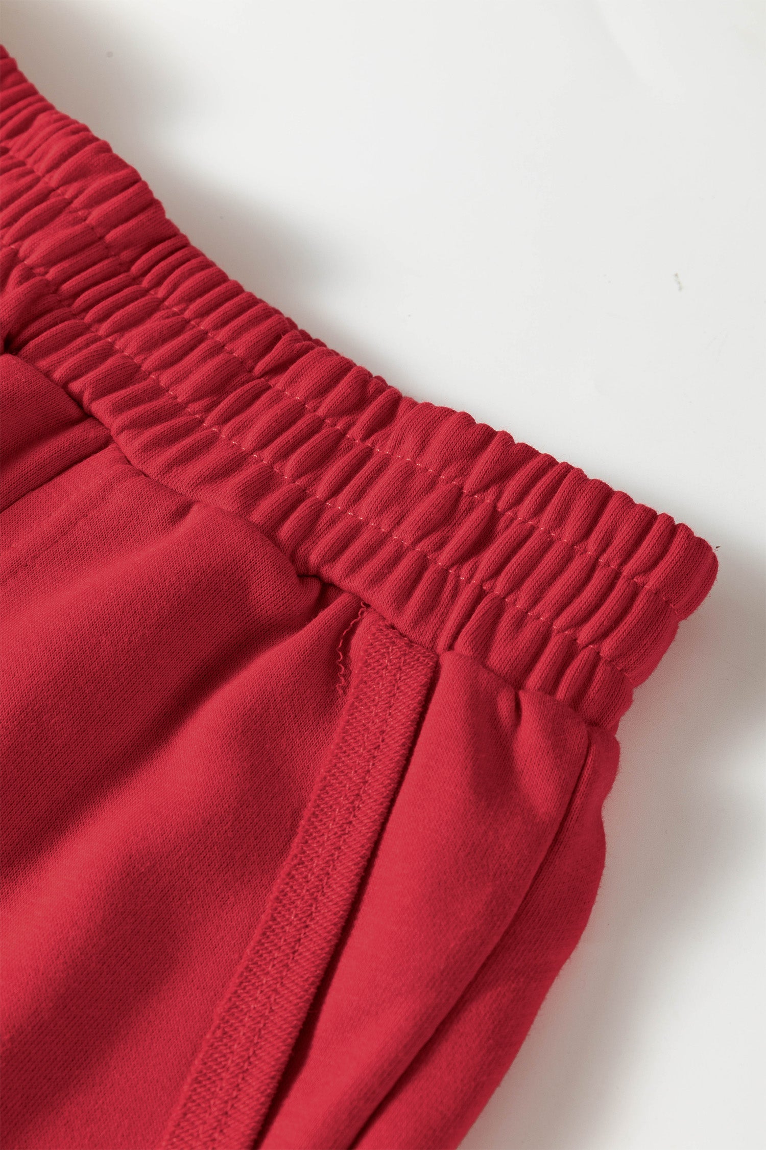 Solid Polo Tee & Elastic Waist Short Set