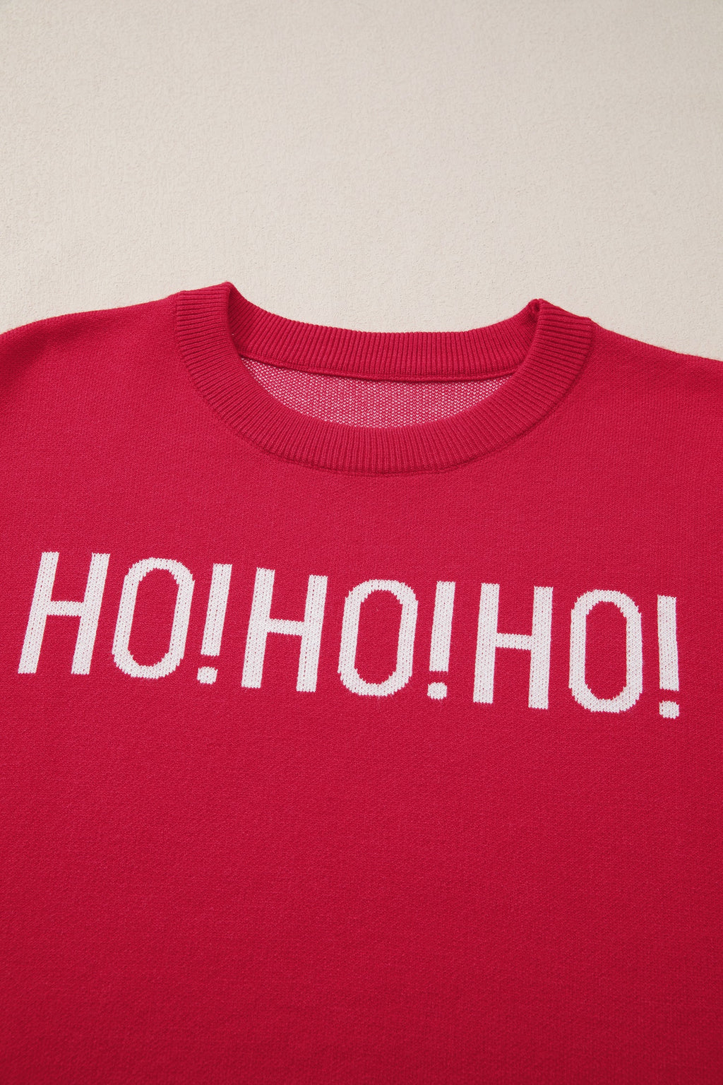 Ho Ho Ho Merry Christmas Drop Shoulder Sweater